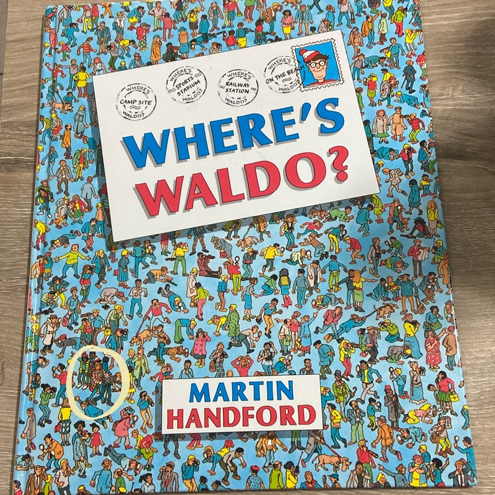 1987 Where's Waldo? Martin Handford Hardcover Book Banned Beach Scene